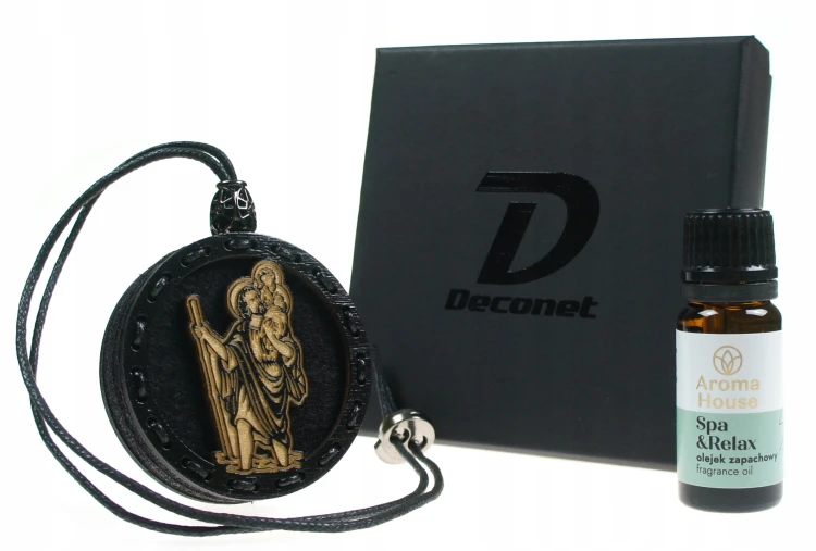 Zapach do samochodu drewniany Deconet św. Krzysztof.webp