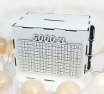 Duża skarbonka wykreślana 5000 zł z wymienną tabliczką + marker