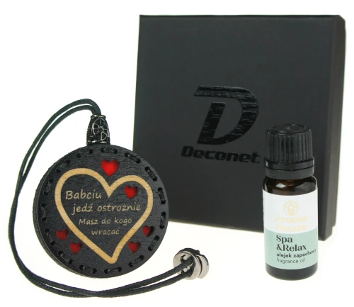 Prezent na dzień babci zawieszka do samochodu Deconet zestaw