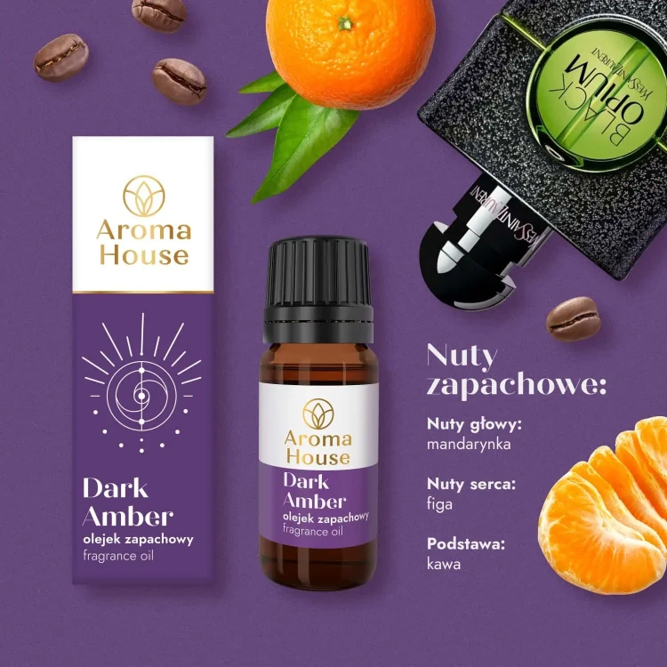 Olejek zapachowy Aroma House DARK AMBER nuty zapachowe
