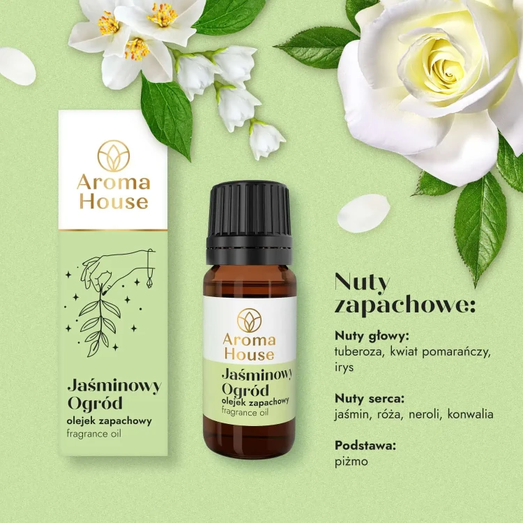 Olejek zapachowy Aroma House JAŚMINOWY OGRÓD nuty zapachowe