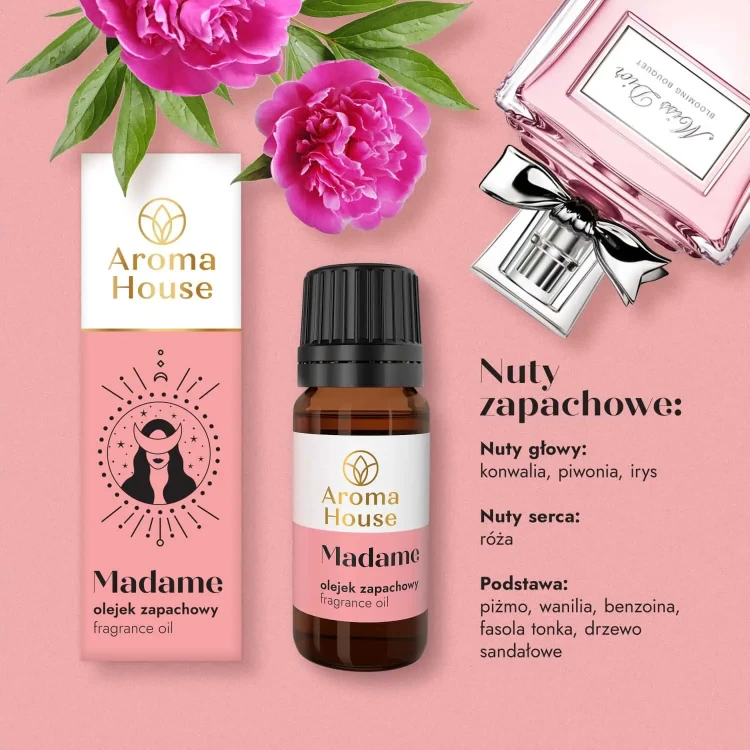 Olejek zapachowy Aroma House MADAME nuty zapachowe