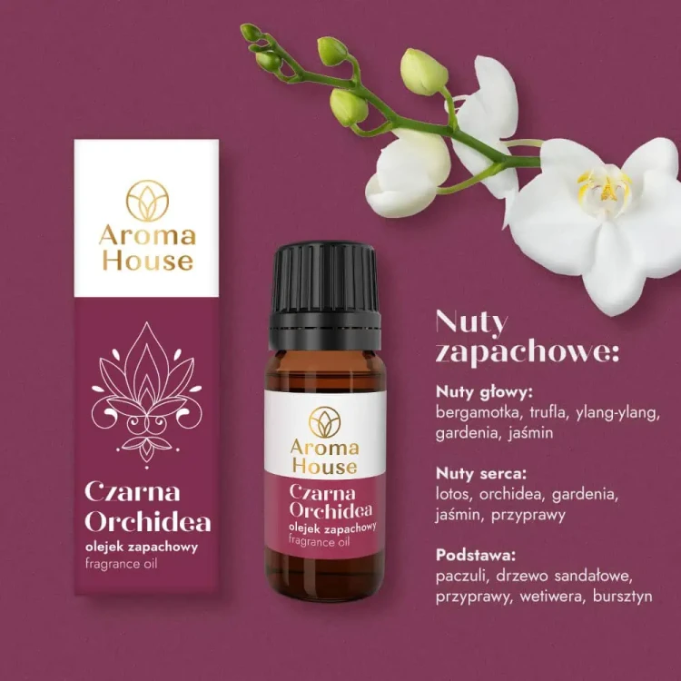 Olejek zapachowy Aroma House Czarna Orchidea nuty zapachowe