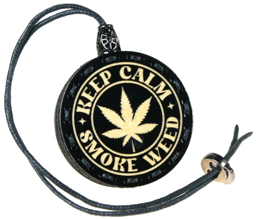 Zapach do samochodu drewniana zawieszka Deconet Black Premium - Keep Calm Smoke Weed