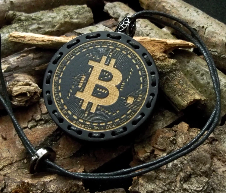 Zapach do samochodu drewniana zawieszka Deconet Black Premium Wood - Bitcoin