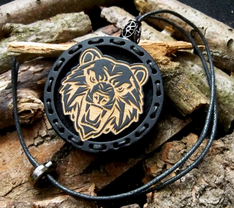 Zapach do samochodu drewniana zawieszka Deconet Black Premium Wood - Miś