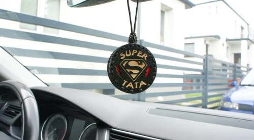 Zapach do samochodu drewniana zawieszka Super Tata