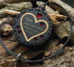 Zapach do samochodu drewniana zawieszka Deconet Black Premium Wood - Tato jedź ostrożnie